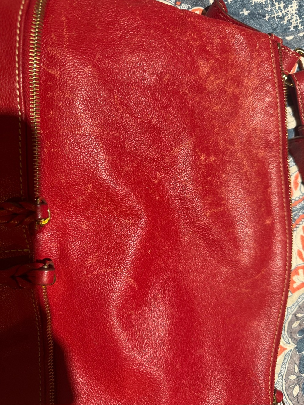 Dooney & Bourke Red Leather Shoulder Bag - Women - Picture 3 of 7